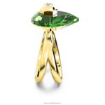 prsteň numina hruškový rez, zelený, pozlátený B8ZNT1063 Swarovski šperky - Image 4