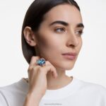 prsteň numina štvorcový rez, modrá, rhodiovaná B8ZNT1090 Swarovski šperky - Image 2