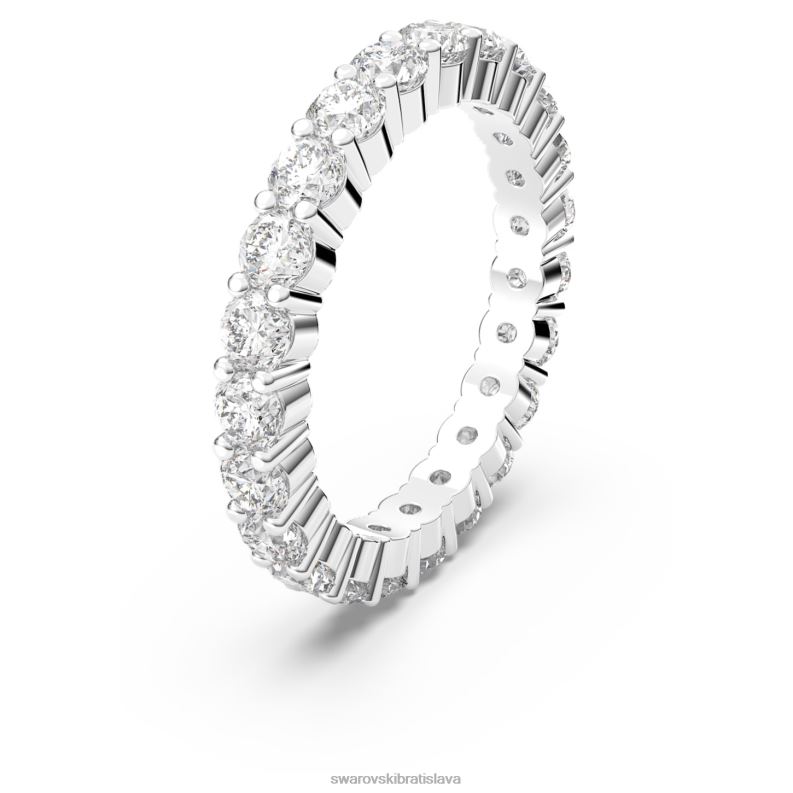 prsteň vittore xl okrúhly výbrus, biely, rhodiovaný B8ZNT999 Swarovski šperky - Image 3