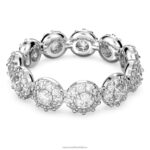 prstenec súhvezdia kruhový rez, dlažba, biela, rhodiovaná B8ZNT1009 Swarovski šperky