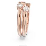 prstenec súhvezdia okrúhly výbrus, biely, pozlátený ružovým zlatom B8ZNT380 Swarovski šperky - Image 4