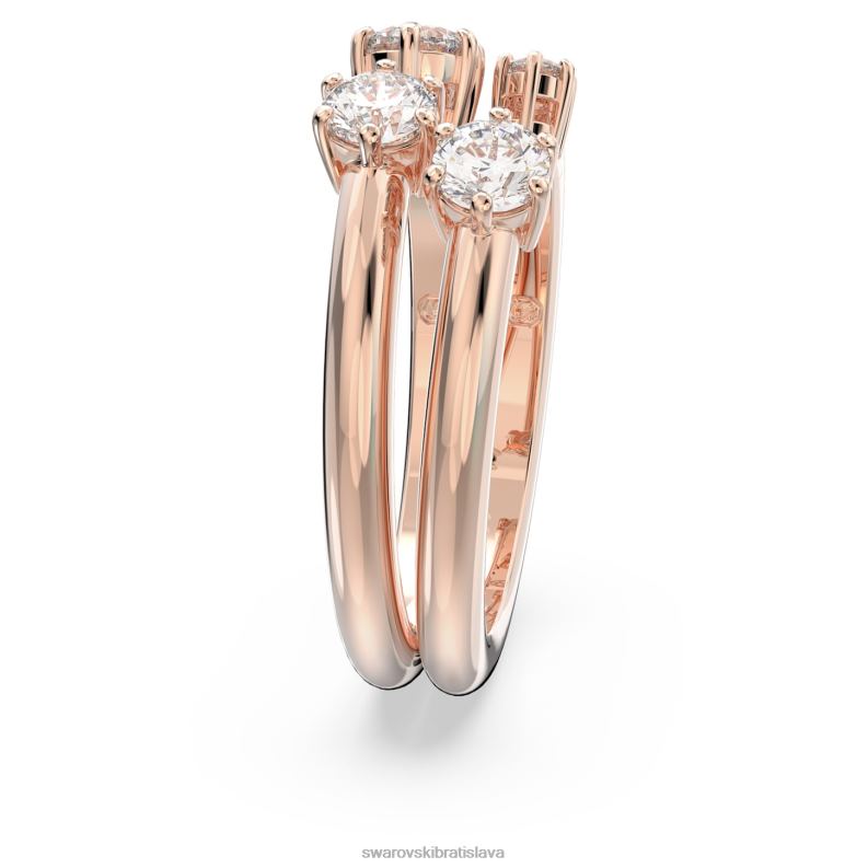 prstenec súhvezdia okrúhly výbrus, biely, pozlátený ružovým zlatom B8ZNT380 Swarovski šperky - Image 4