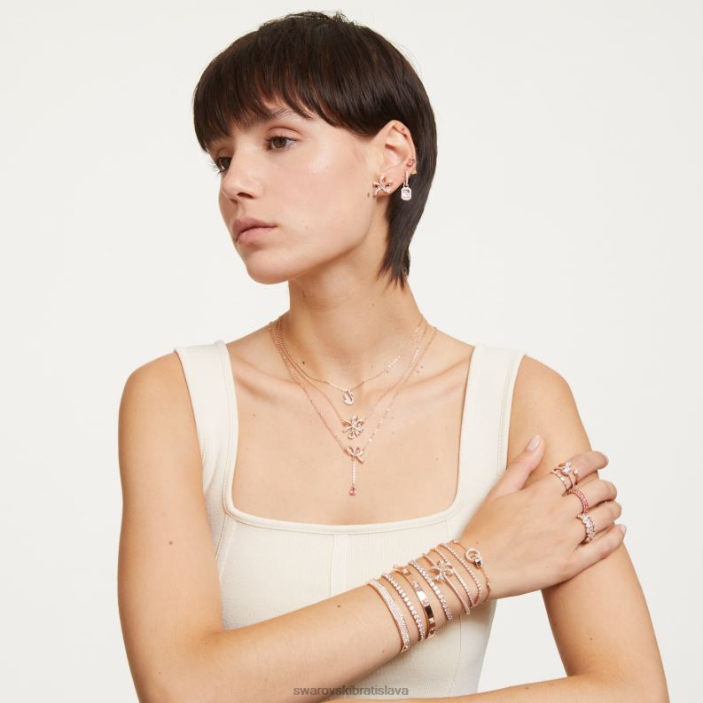 prstenec súhvezdia okrúhly výbrus, biely, pozlátený ružovým zlatom B8ZNT380 Swarovski šperky - Image 5