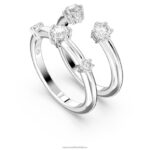 prstenec súhvezdia okrúhly výbrus, biely, rhodiovaný B8ZNT376 Swarovski šperky - Image 3