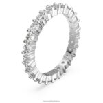 prstenec súhvezdia princess cut, biela, rhodiovaná B8ZNT384 Swarovski šperky - Image 4