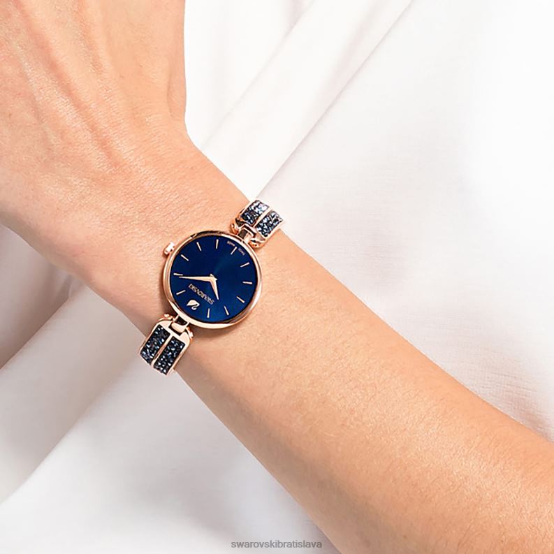 rockové hodinky snov švajčiarsky kovový náramok, modrý, povrchová úprava ružové zlato B8ZNT1168 Swarovski príslušenstvo - Image 2