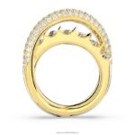 rota koktailový prsteň zmiešané strihy, biele, pozlátené B8ZNT1011 Swarovski šperky - Image 5