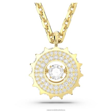 rota prívesok zmiešané okrúhle výbrusy, biele, pozlátené B8ZNT330 Swarovski šperky