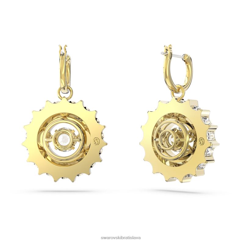 rota visiace náušnice zmiešané okrúhle výbrusy, biele, pozlátené B8ZNT814 Swarovski šperky - Image 5