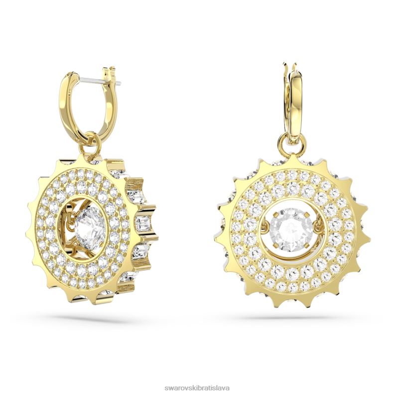 rota_visiace_nausnice_zmiesane_okruhle_vybrusy_biele_pozlatene_b8znt814_swarovski_sperky.jpg rota visiace náušnice zmiešané okrúhle výbrusy, biele, pozlátené B8ZNT814 Swarovski šperky - Image 1