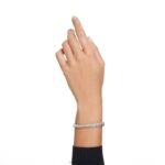 rotačný náramok zmiešané rezy, biele, rhodiované B8ZNT610 Swarovski šperky - Image 2