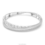 rotačný náramok zmiešané rezy, biele, rhodiované B8ZNT610 Swarovski šperky