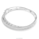 rotačný náramok zmiešané rezy, biele, rhodiované B8ZNT610 Swarovski šperky - Image 3