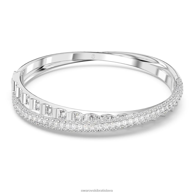 rotacny_naramok_zmiesane_rezy_biele_rhodiovane_b8znt610_swarovski_sperky.jpg rotačný náramok zmiešané rezy, biele, rhodiované B8ZNT610 Swarovski šperky - Image 1