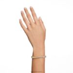 rotačný náramok zmiešané strihy, biele, pozlátené B8ZNT613 Swarovski šperky - Image 2