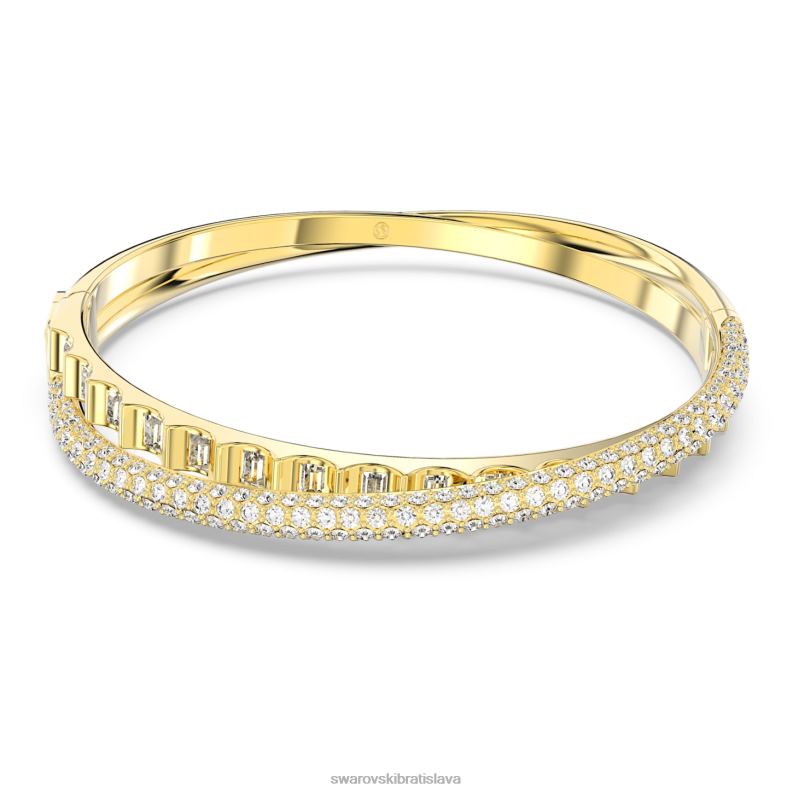 rotacny_naramok_zmiesane_strihy_biele_pozlatene_b8znt613_swarovski_sperky.jpg rotačný náramok zmiešané strihy, biele, pozlátené B8ZNT613 Swarovski šperky - Image 1