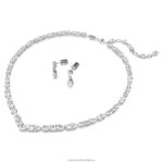 sada mesmera zmiešané rezy, biele, rhodiované B8ZNT397 Swarovski šperky - Image 3