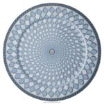 servisný štítok signum porcelán, modrá B8ZNT1718 Swarovski dekorácie
