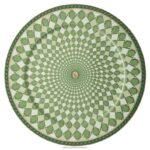 servisný štítok signum porcelán, zelená B8ZNT1749 Swarovski dekorácie