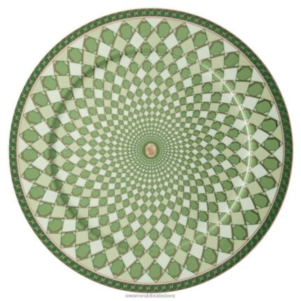 servisný štítok signum porcelán, zelená B8ZNT1749 Swarovski dekorácie