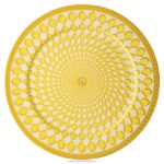 servisný štítok signum porcelán, žltá B8ZNT1719 Swarovski dekorácie