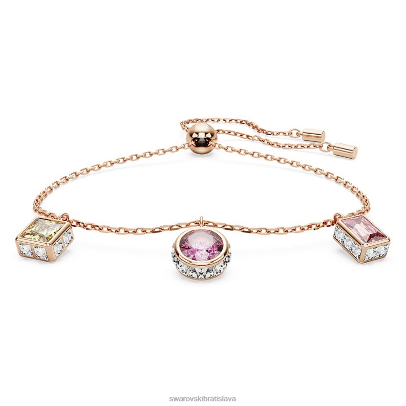 set stále zmiešané strihy, viacfarebné, pozlátené ružovým zlatom B8ZNT403 Swarovski šperky - Image 3