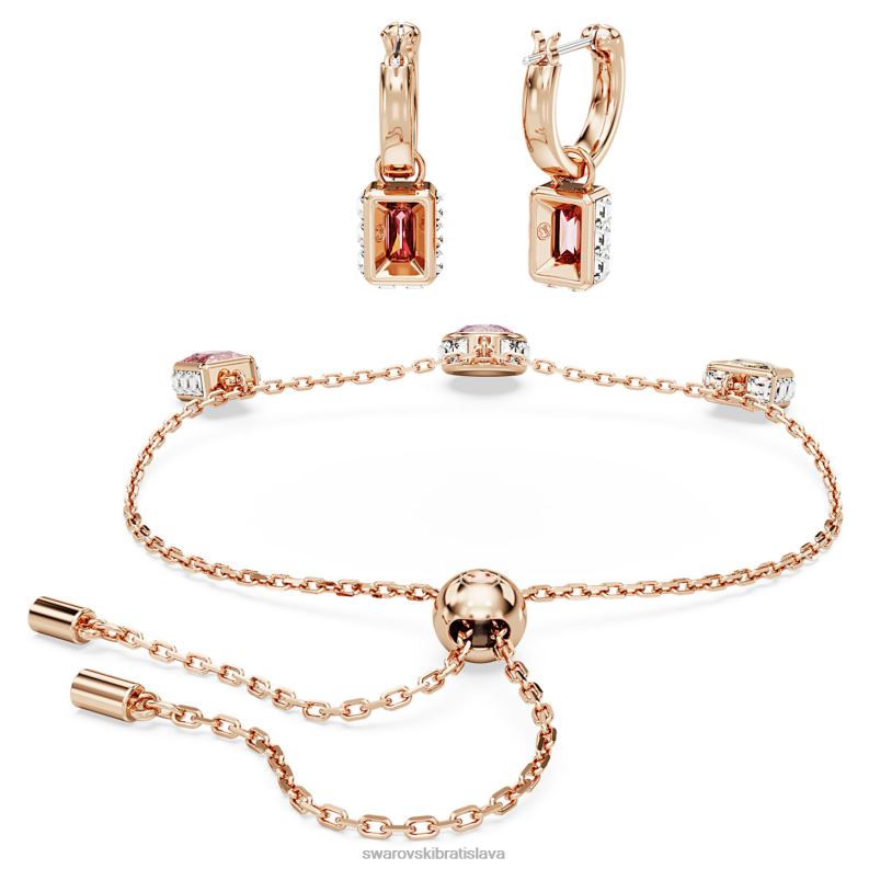set stále zmiešané strihy, viacfarebné, pozlátené ružovým zlatom B8ZNT403 Swarovski šperky - Image 6