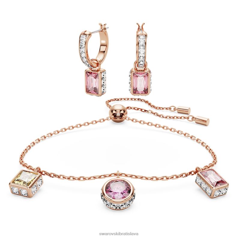 set stále zmiešané strihy, viacfarebné, pozlátené ružovým zlatom B8ZNT403 Swarovski šperky - Image 1