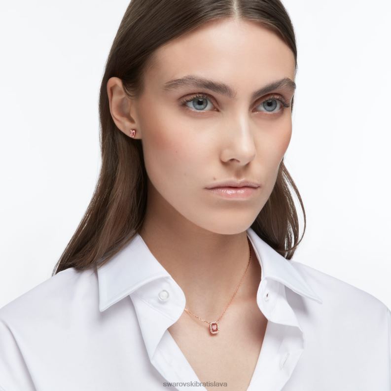 set tisícročí osemhranný výbrus, ružový, pozlátený ružovým zlatom B8ZNT393 Swarovski šperky - Image 2