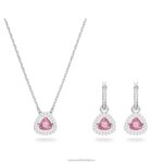set tisícročí triliantový výbrus, ružový, rhodiovaný B8ZNT407 Swarovski šperky