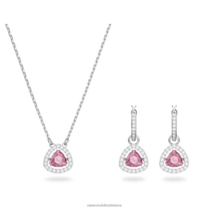 set tisícročí triliantový výbrus, ružový, rhodiovaný B8ZNT407 Swarovski šperky