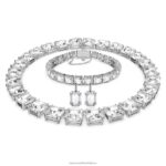 set tisícročí zmiešané rezy, biele, rhodiované B8ZNT378 Swarovski šperky
