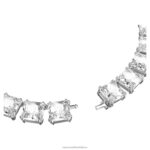 set tisícročí zmiešané rezy, biele, rhodiované B8ZNT378 Swarovski šperky - Image 4
