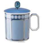 signum hrnček s vrchnákom porcelán, modrá B8ZNT1745 Swarovski dekorácie