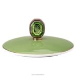 signum hrnček s vrchnákom porcelán, zelená B8ZNT1709 Swarovski dekorácie - Image 5