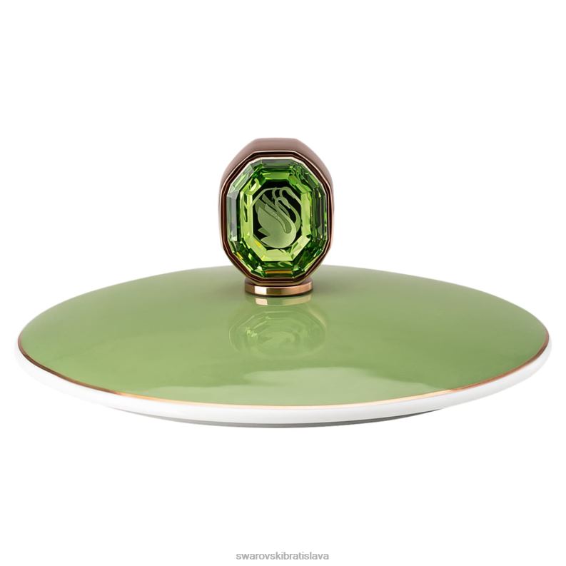 signum hrnček s vrchnákom porcelán, zelená B8ZNT1709 Swarovski dekorácie - Image 5
