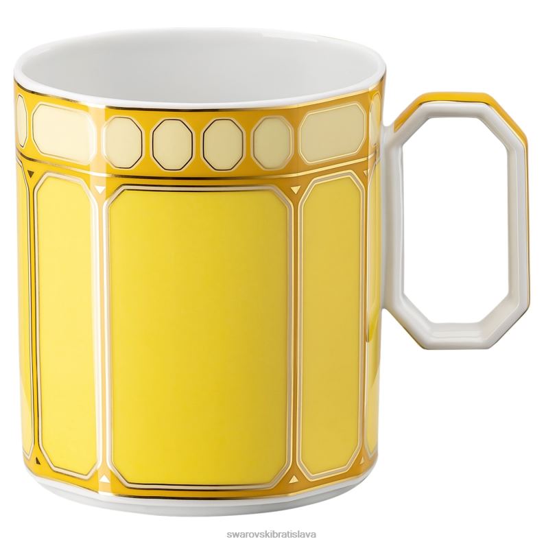 signum hrnček s vrchnákom porcelán, žltá B8ZNT1713 Swarovski dekorácie - Image 3