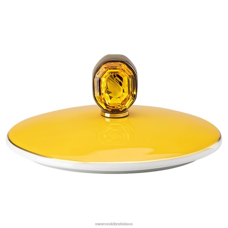 signum hrnček s vrchnákom porcelán, žltá B8ZNT1713 Swarovski dekorácie - Image 5