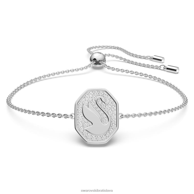 signum_naramok_labut_biela_rhodiovana_b8znt526_swarovski_sperky.jpg signum náramok labuť, biela, rhodiovaná B8ZNT526 Swarovski šperky - Image 1