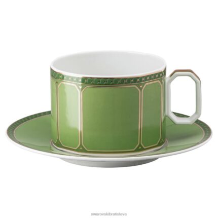 signum šálka s podšálkou porcelán, zelená B8ZNT1735 Swarovski dekorácie