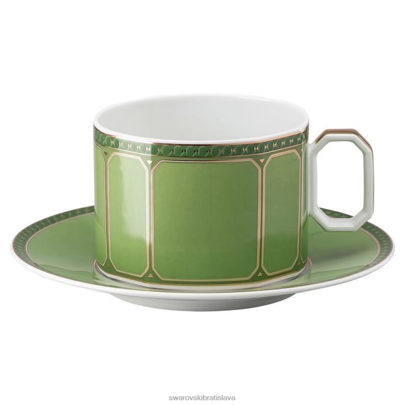 signum šálka s podšálkou porcelán, zelená B8ZNT1735 Swarovski dekorácie - Image 1