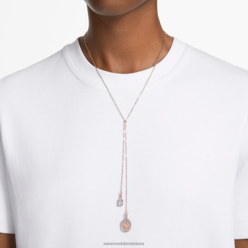 signum y náhrdelník labuť, biela, pozlátená ružovým zlatom B8ZNT103 Swarovski šperky - Image 2