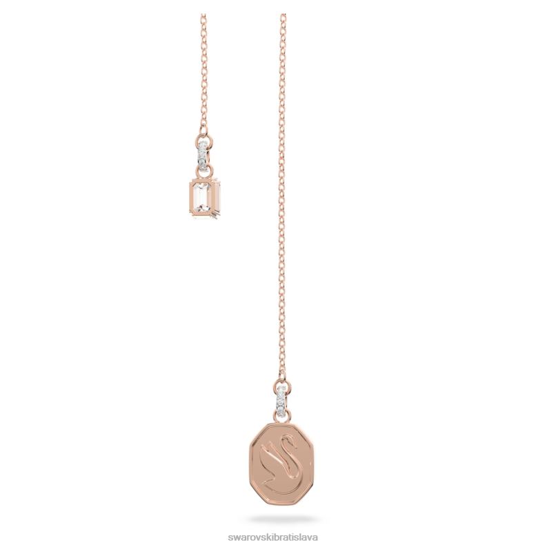 signum y náhrdelník labuť, biela, pozlátená ružovým zlatom B8ZNT103 Swarovski šperky - Image 6