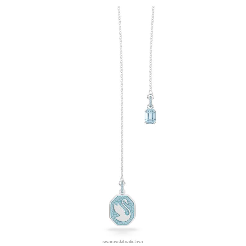 signum_y_nahrdelnik_labut_modra_rhodiovana_b8znt115_swarovski_sperky.jpg signum y náhrdelník labuť, modrá, rhodiovaná B8ZNT115 Swarovski šperky - Image 1