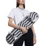 skateboard zlatá hus čierna a biela B8ZNT1512 Swarovski príslušenstvo - Image 2