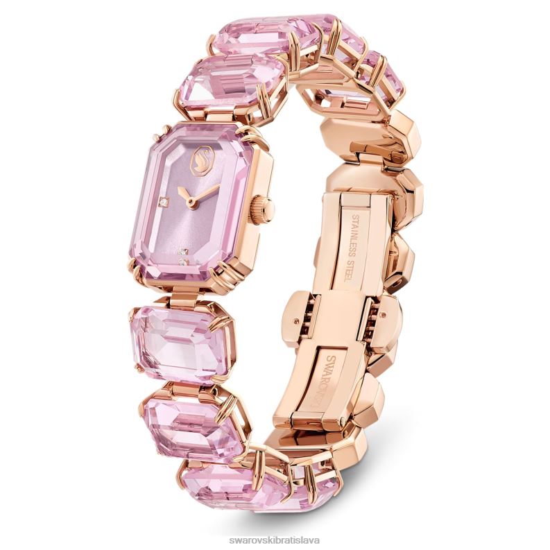 sledovať náramok brúseného osemuholníka, ružový, povrchová úprava ružového zlata B8ZNT1200 Swarovski príslušenstvo - Image 3