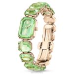 sledovať náramok brúseného osemuholníka, zelený, povrchová úprava šampanské zlato B8ZNT1142 Swarovski príslušenstvo - Image 3