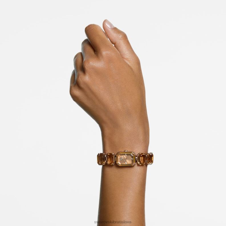sledovať osemhranný náramok, hnedá, povrchová úprava šampanské zlato B8ZNT1141 Swarovski príslušenstvo - Image 2