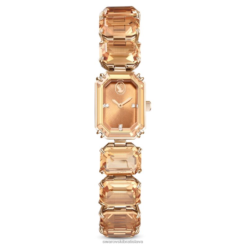 sledovať osemhranný náramok, hnedá, povrchová úprava šampanské zlato B8ZNT1141 Swarovski príslušenstvo - Image 1