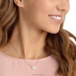 slnečná súprava biele, pozlátené ružovým zlatom B8ZNT375 Swarovski šperky - Image 2